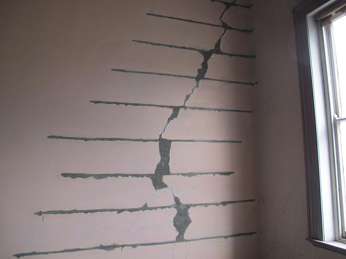 Cracked Shopfront Walls During 1
